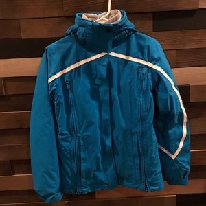 Blue and white Columbia jacket